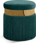 Yasmine Velvet Upholstered Stool - Green