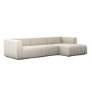 LANGHAM CHANNELED 3-PIECE SECTIONAL