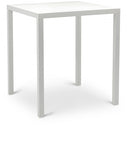 Maldives Aluminum Outdoor Patio Square Bar Table - White