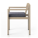MONTEREY OUTDOOR DINING ARMCHAIR, WASHED BROWN