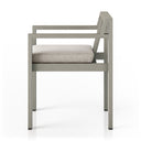 MONTEREY OUTDOOR DINING ARMCHAIR, WEATHERED GREY