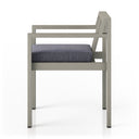 MONTEREY OUTDOOR DINING ARMCHAIR, WEATHERED GREY