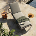 SHERWOOD OUTDOOR CHAISE, WEATHERED GREY