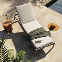 SHERWOOD OUTDOOR CHAISE, WEATHERED GREY