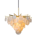 Gold Leaf Serenity Chandelier 34" by Corbett Lighting, view 3