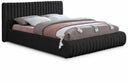Nash Boucle Fabric Upholstered Bed - Black