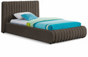 Nash Boucle Fabric Upholstered Twin Bed - Brown