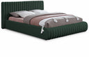 Nash Boucle Fabric Upholstered Bed - Green