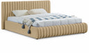Nico Velvet Upholstered Bed - Camel
