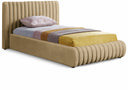 Nico Velvet Upholstered Twin Bed - Camel