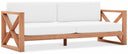 Anguilla 83" Water Resistant Fabric Upholsetered Outdoor Patio Sofa - White