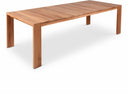 Tulum 108.5" Teak Wood Outdoor Patio Dining Table - Natural