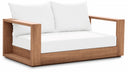 Tulum 63" Water Resistant Fabric Upholstered Outdoor Patio Sofa - White