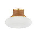 Aged Brass Pearl River Flush Mount 11" by Hudson Valley