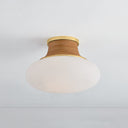 Aged Brass Pearl River Flush Mount 15" by Hudson Valley, view 3