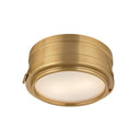 Aged Brass Rye Flush Mount 11" by Hudson Valley
