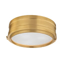 Aged Brass Rye Flush Mount 14" by Hudson Valley