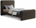 Stylus Boucle Fabric Upholstered Twin Bed - Brown