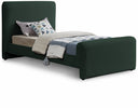 Stylus Boucle Fabric Upholstered Twin Bed - Green