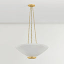 Aged Brass Awosting Pendant 22" by Hudson Valley, view 4