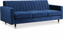 Lola 85" Velvet Upholstered Sofa - Blue