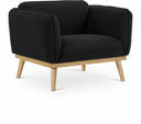 Nolita Boucle Fabric Upholstered Chair - Black