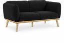 Nolita 62.5" Boucle Fabric Upholstered Loveseat - Black