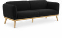 Nolita 82" Boucle Fabric Upholstered Sofa - Black