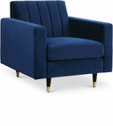 Lola Velvet Upholstered Chair - Blue