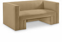 Henson 63" Velvet Upholstered Loveseat - Camel