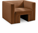 Henson Velvet Upholstered Chair - Saddle