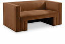 Henson 63" Velvet Upholstered Loveseat - Saddle