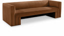 Henson 89.5" Velvet Upholstered Sofa - Saddle
