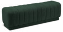 Heathrow Boucle Fabric Upholstered Bench - Green