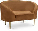Ritz Velvet Upholstered Chair - Saddle