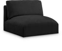Ease Fabric Upholstered Armless Modular Chair - Black