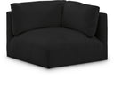Ease Fabric Upholstered Corner Modular Chair - Black