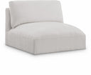 Ease Fabric Upholstered Armless Modular Chair - Cream