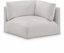Ease Fabric Upholstered Corner Modular Chair - Cream