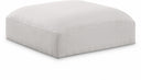 Ease Fabric Upholstered Modular Ottoman - Cream