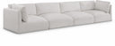 Ease 152" Fabric Upholstered 4pc. Modular Sofa - Cream