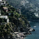 BEACH IN POSITANO BY SLIM AARONS