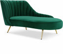 Margo Velvet Upholstered Chaise Lounge - Green