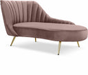 Margo Velvet Upholstered Chaise Lounge - Pink