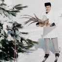 SKIING WAITERS BY SLIM AARONS