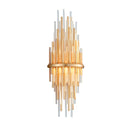 Gold Leaf Theory Chandelier 40" by Corbett Lighting, view 2