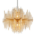 Gold Leaf Theory Chandelier 40" by Corbett Lighting, view 5