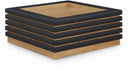 Rory Vegan Leather And Oak Veneer Coffee Table - Black