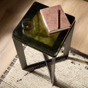 LENNIE CAST GLASS END TABLE