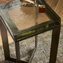 LENNIE CAST GLASS END TABLE